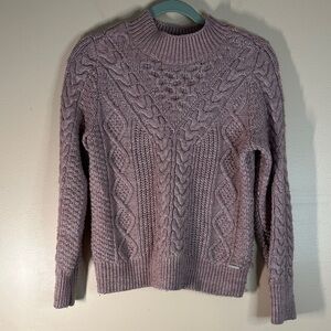 Abercrombie & Fitch Lilac Cable Knit Sweater
